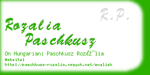 rozalia paschkusz business card